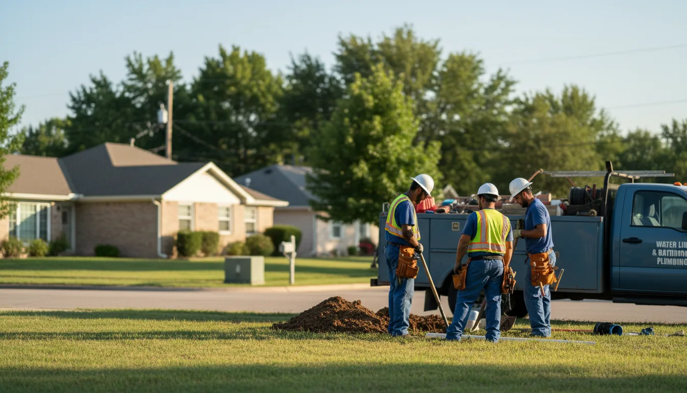 Residential water line and bathroom plumbing service in Agate, ND